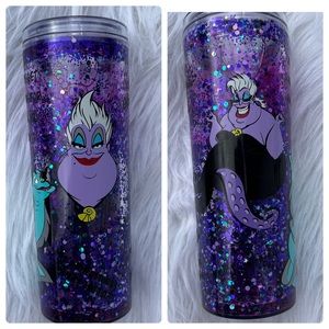 Ursula Purple Ooze with Glitter Snow Globe 18oz Tumbler